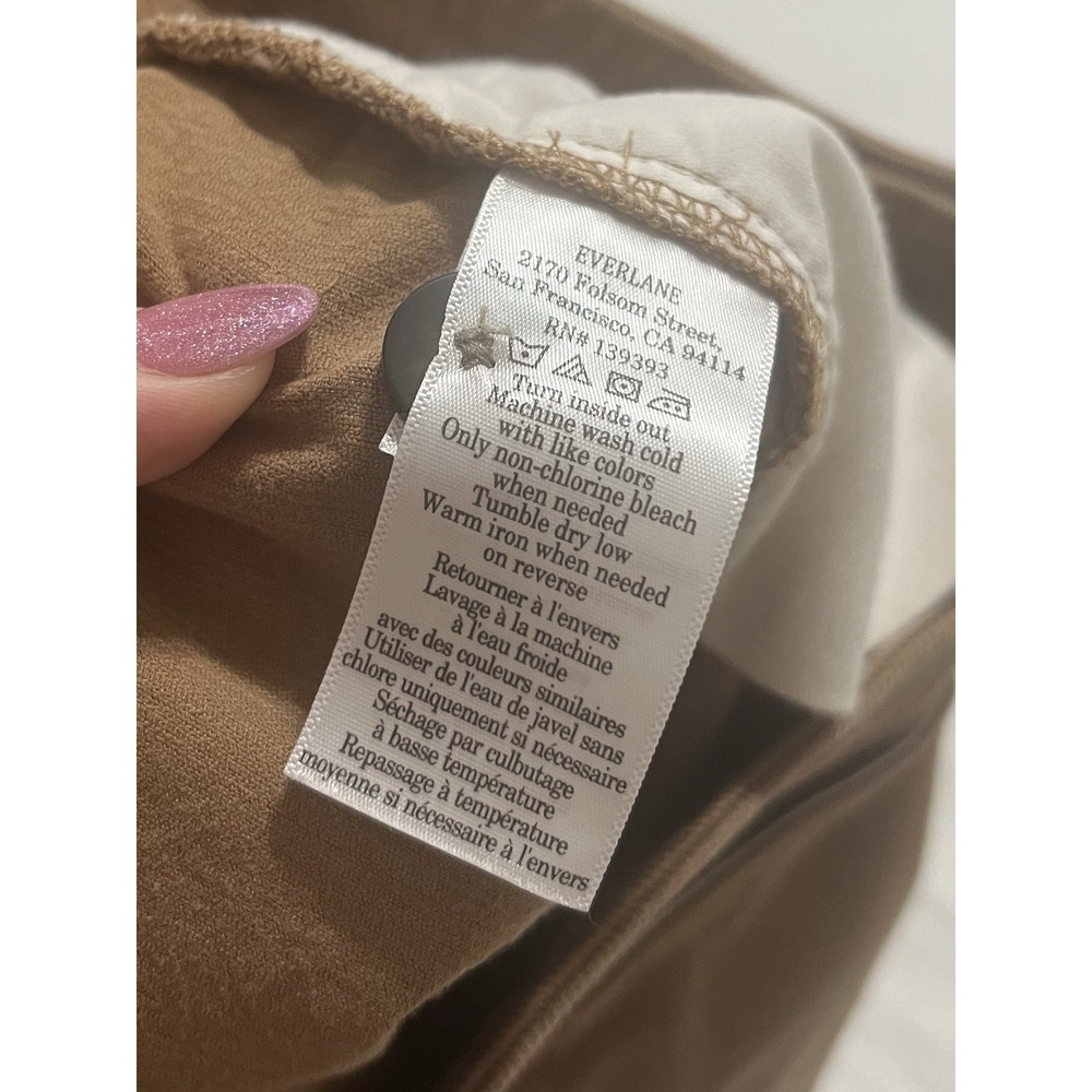 Everlane Womens Brown Corduroy Pants Size 6 High Rise Straight Leg Casual Fall - Picture 11 of 12